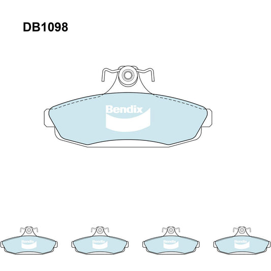 Bendix General CT Brake Pad Set Rear - DB1098CT