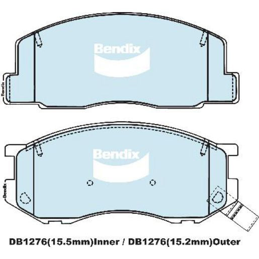 Bendix 4WD Brake Pads Set Front - DB1276-4WD