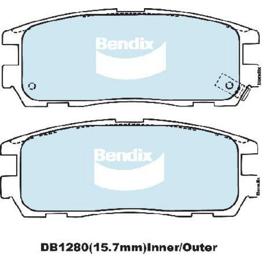 Bendix General CT Brake Pads Set Rear - DB1280CT