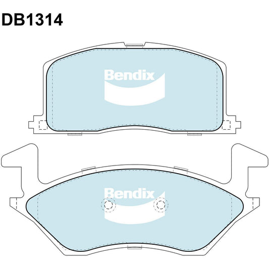 Bendix Heavy Duty Brake Pads Set - DB1314HD