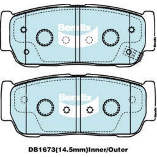 Bendix Heavy Duty Brake Pads Set Rear - DB1673HD