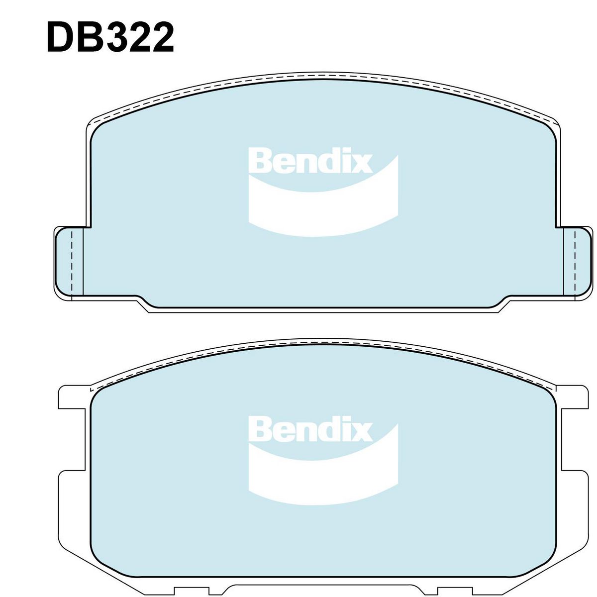 Bendix General CT Brake Pads Set Front - DB322CT