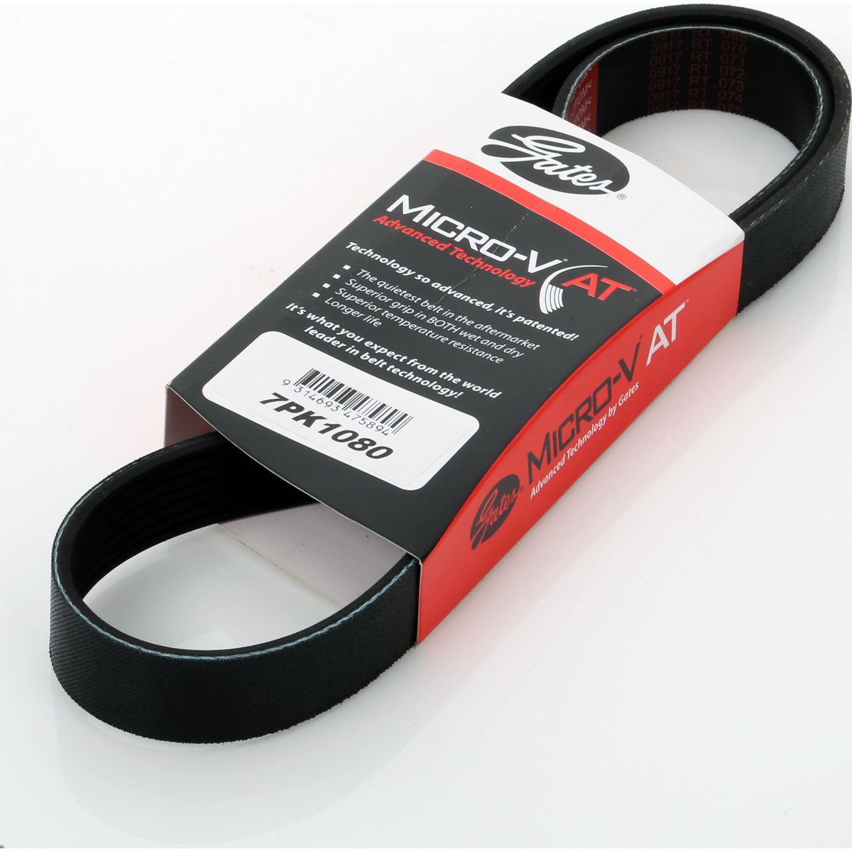 Gates Micro-V Multi Ribbed Drive Belt 7 Rib x 1080mm - 7PK1080