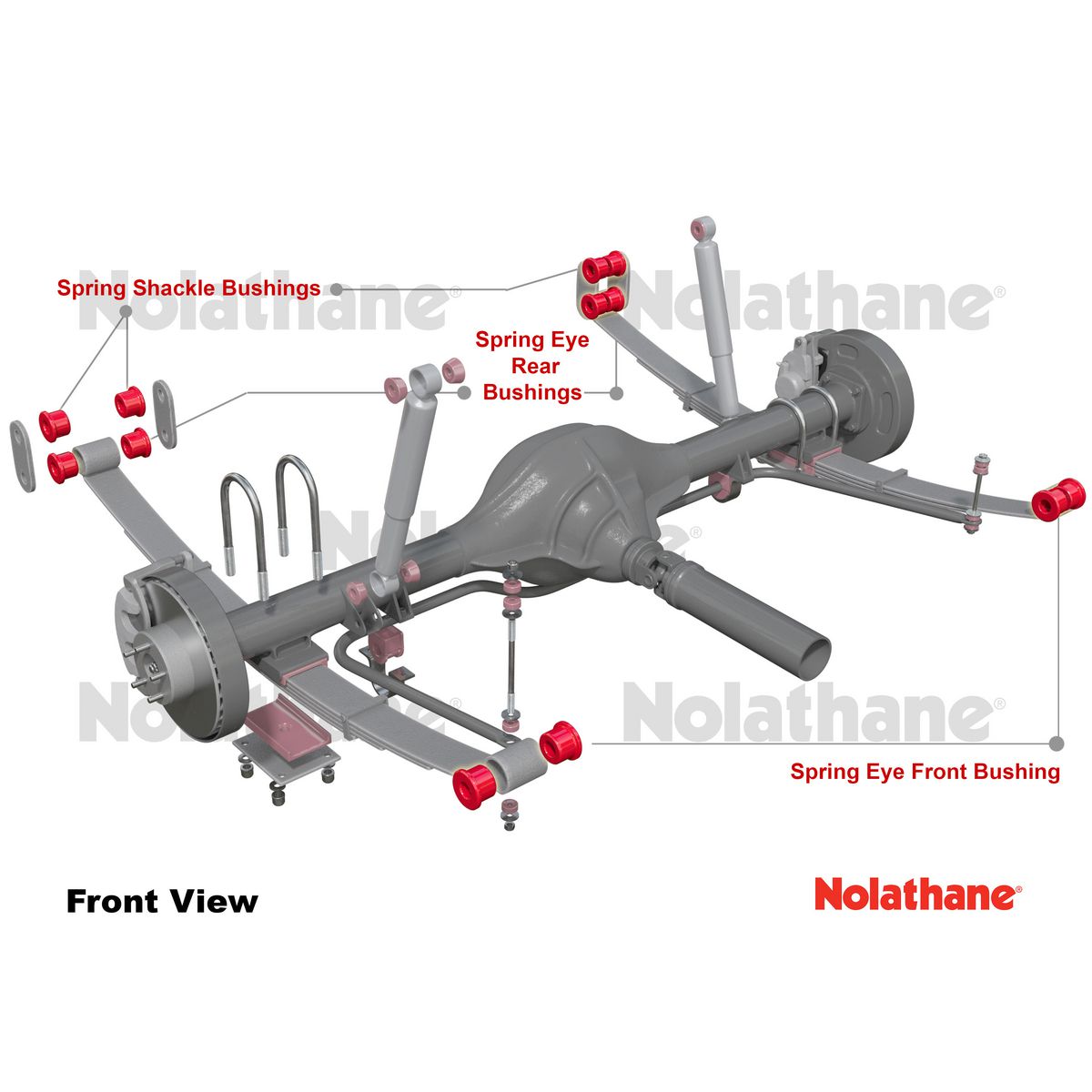 Nolathane Rear Spring Bushing Kit - NEK14