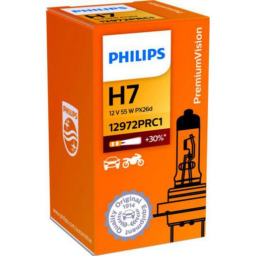 Philips H7 Globe 12V 55W Plus 30 - 1 Pce - 12972PR