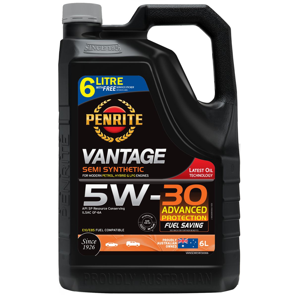 Penrite Vantage Semi Synthetic 5W-30 Engine Oil 6L - VANSEMI5W30006