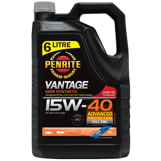 Penrite Vantage Semi Synthetic 15W-40 Engine Oil 6L - VANSEMI15W40006