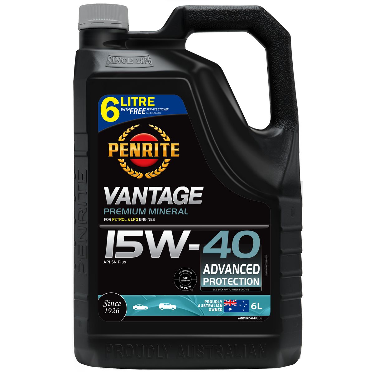 Penrite Vantage Premium Mineral 15W-40 Engine Oil 6L - VANMIN15W40006