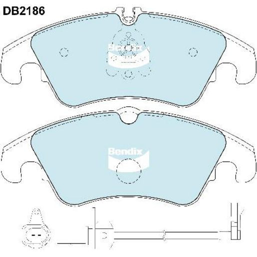 Bendix EURO Brake Pads Set Front - DB2186EURO