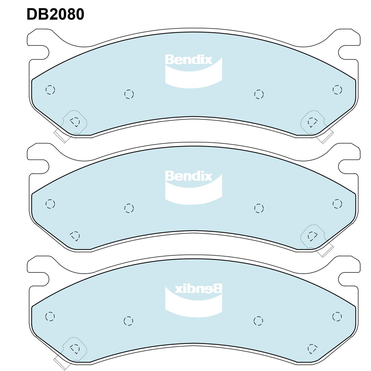 Bendix Heavy Duty Brake Pads Set Front - DB2080HD