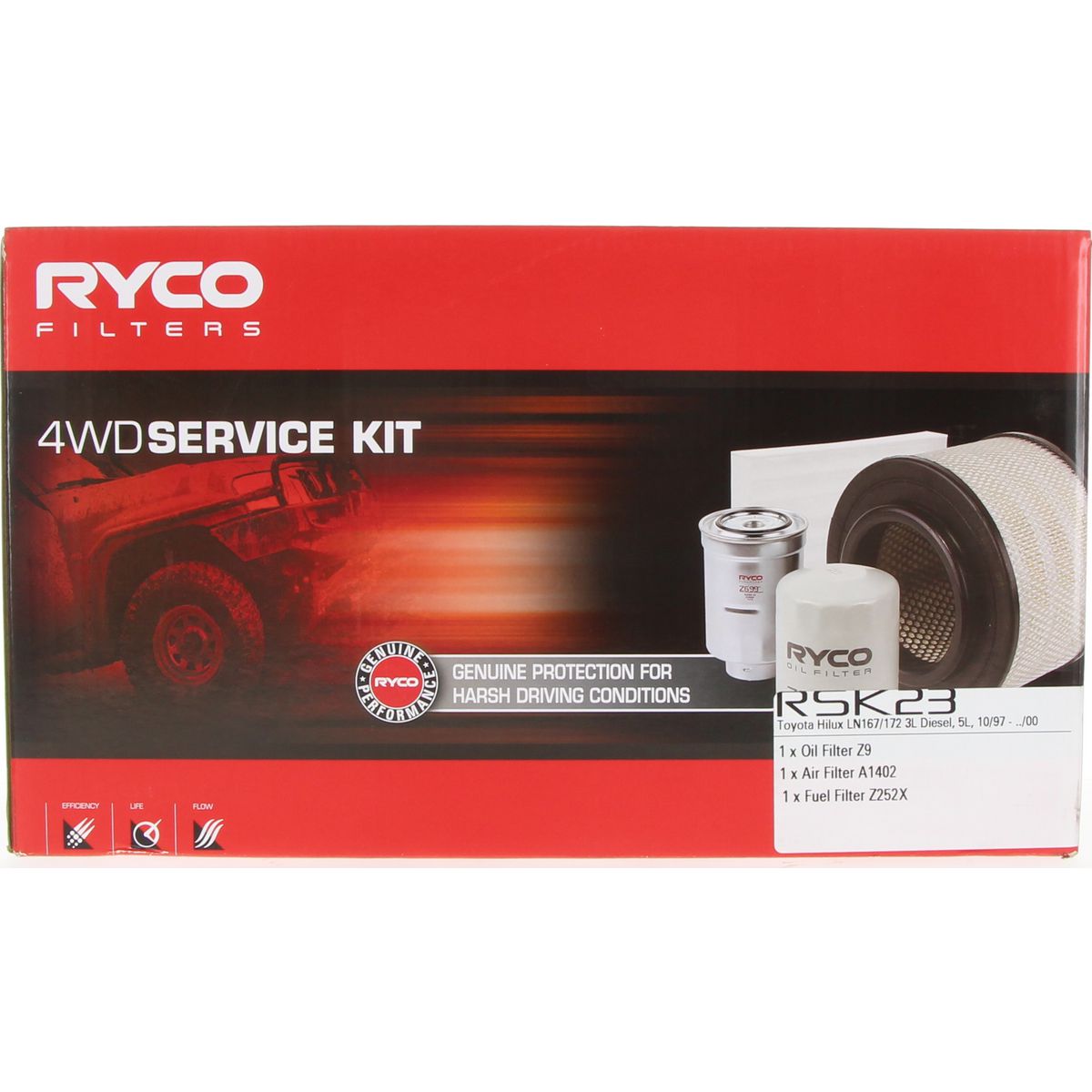 Ryco 4WD Filter Kit to suit Toyota Hilux LN167/172 - RSK23