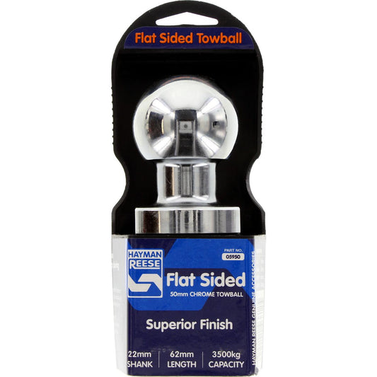 Hayman Reese Flat Sided Tow Ball 50mm Chrome - 05950
