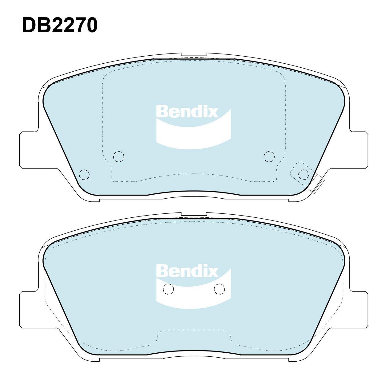 Bendix General CT Brake Pads Set Front - DB2270GCT