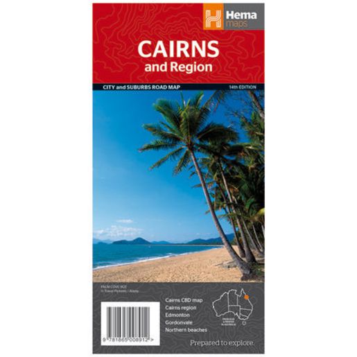 HEMA Cairns And Region Map 14th Edition - 9781865008912