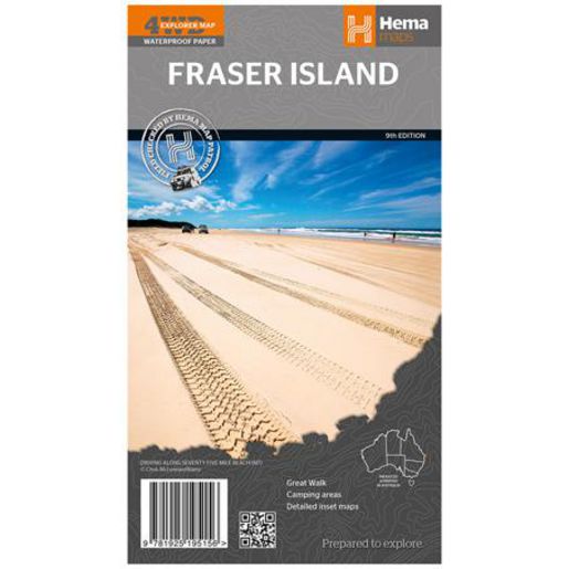 HEMA Fraser Island Map 9th Edition - 9781925195156