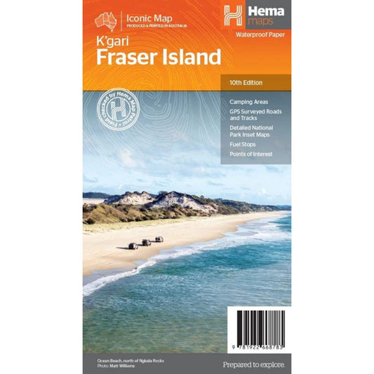 HEMA Fraser Island Map 9th Edition - 9781925195156