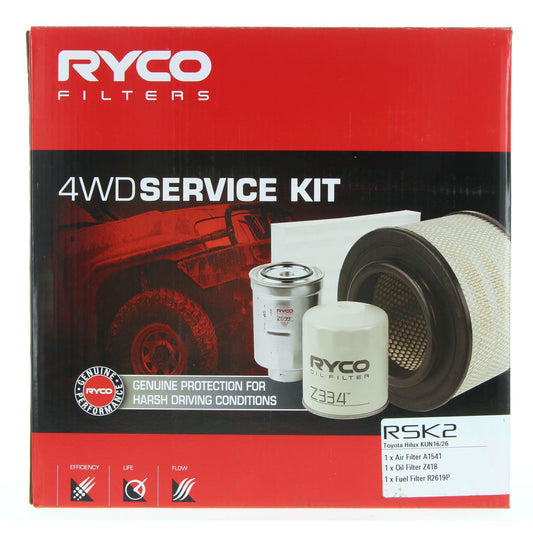 Ryco 4WD Filter Kit to suit Toyota Hilux KUN16/KUN26 - RSK2