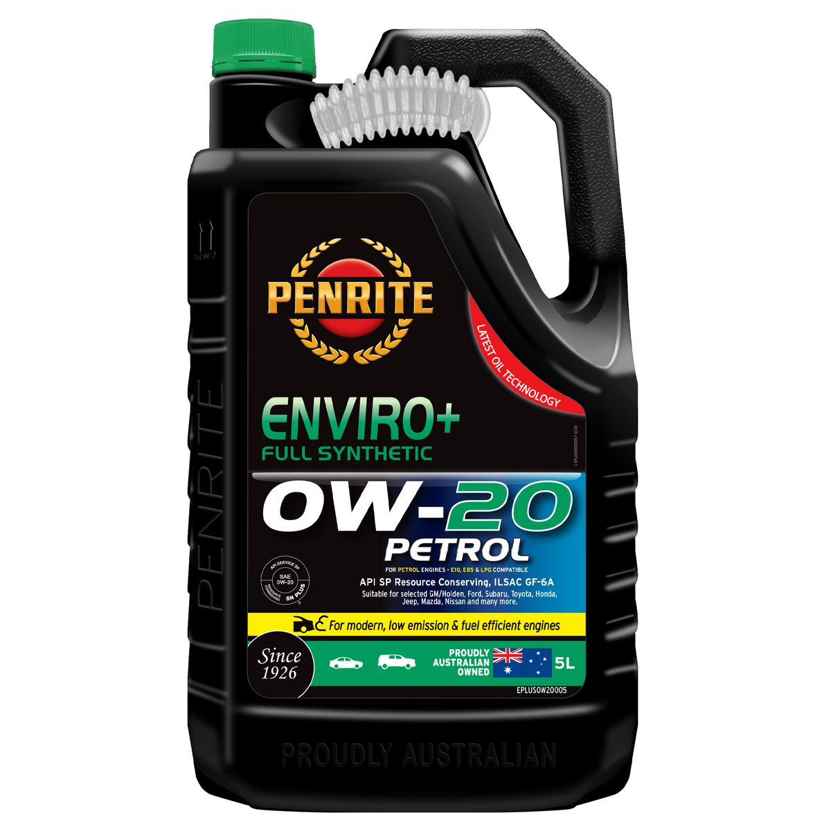 Penrite Enviro+ 0W-20 Engine Oil 5L - EPLUS0W20005
