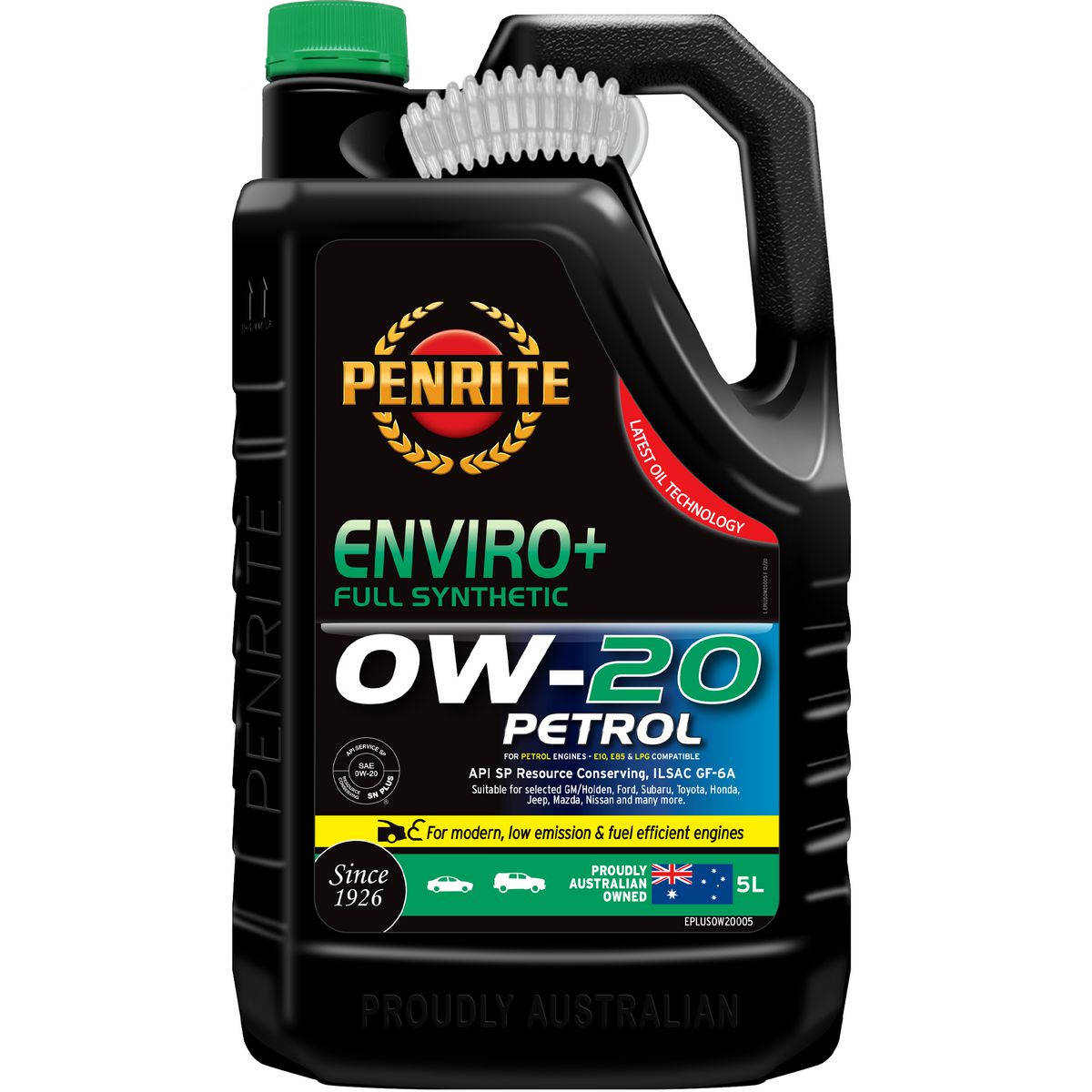 Penrite Enviro+ 0W-20 Engine Oil 5L - EPLUS0W20005