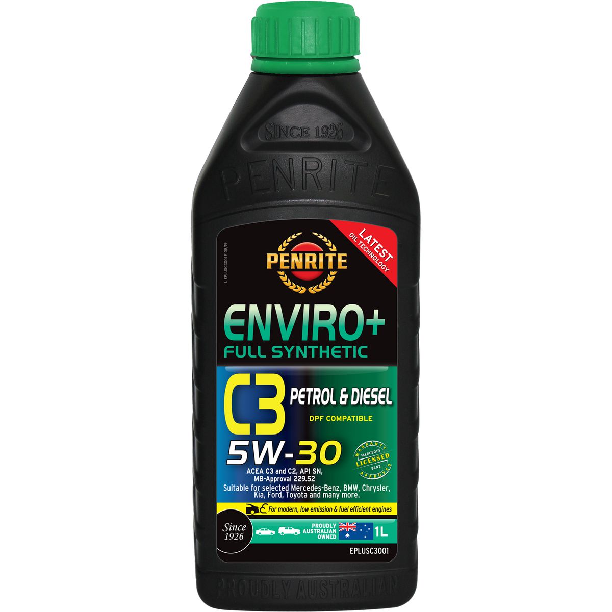 Penrite Enviro+ C3 5W-30 Engine Oil 1L - EPLUSC3001