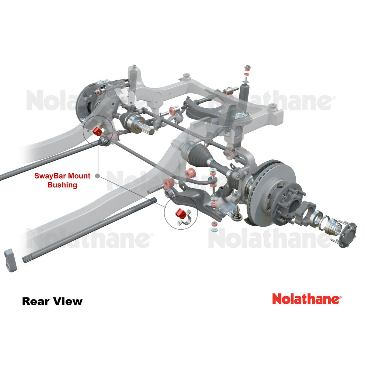 Nolathane Front Sway Bar Mount Bushing Kit 26mm - 42559