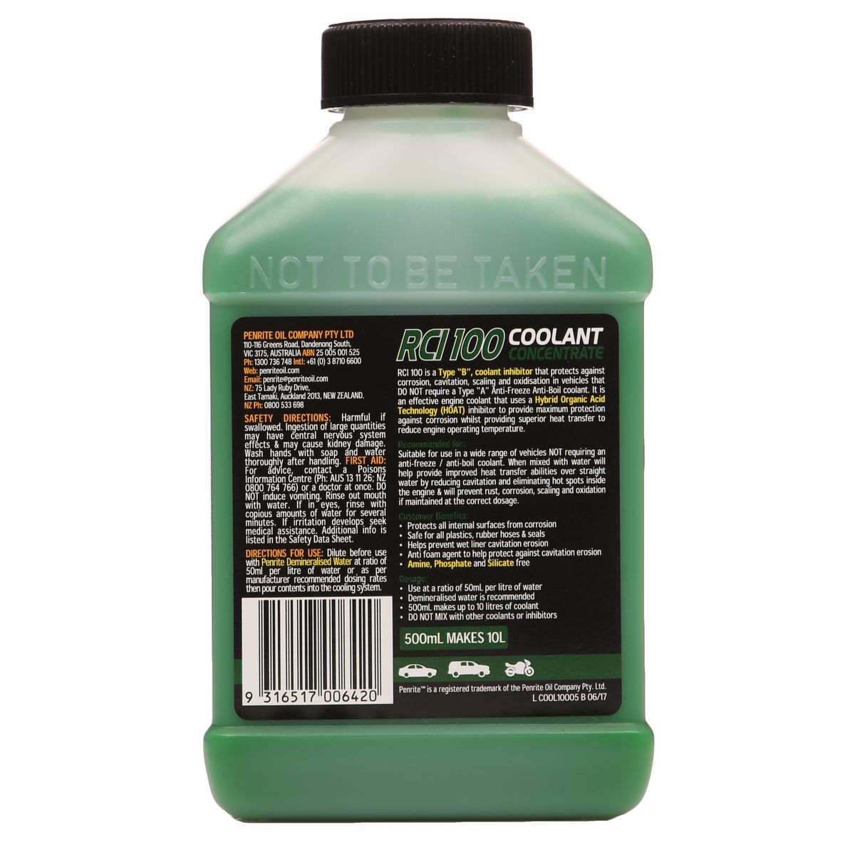 Penrite Radiator Corrosion Inhibitor Concentrate 500ml - COOL10005