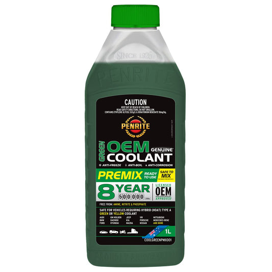 Penrite 7 Year 450,000km Green Coolant Premix 1L - COOLGREENPMX001
