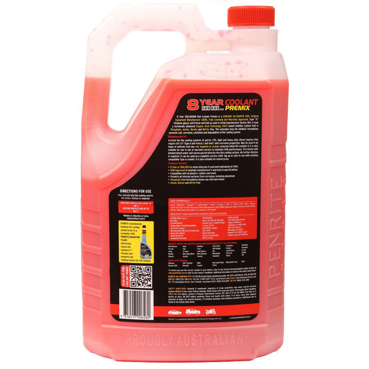 Penrite 8 Year 500,000km Red Coolant Premix 5L - COOLREDPMX005
