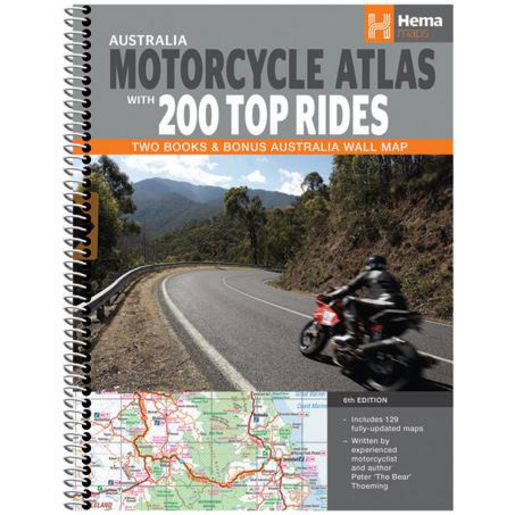 HEMA Australia Motorcycle Atlas + 200 Top Rides Edition 6