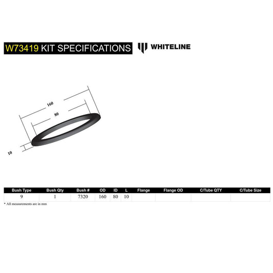 Whiteline Front Coil Spring Pad Lower Bushing Kit - W73419