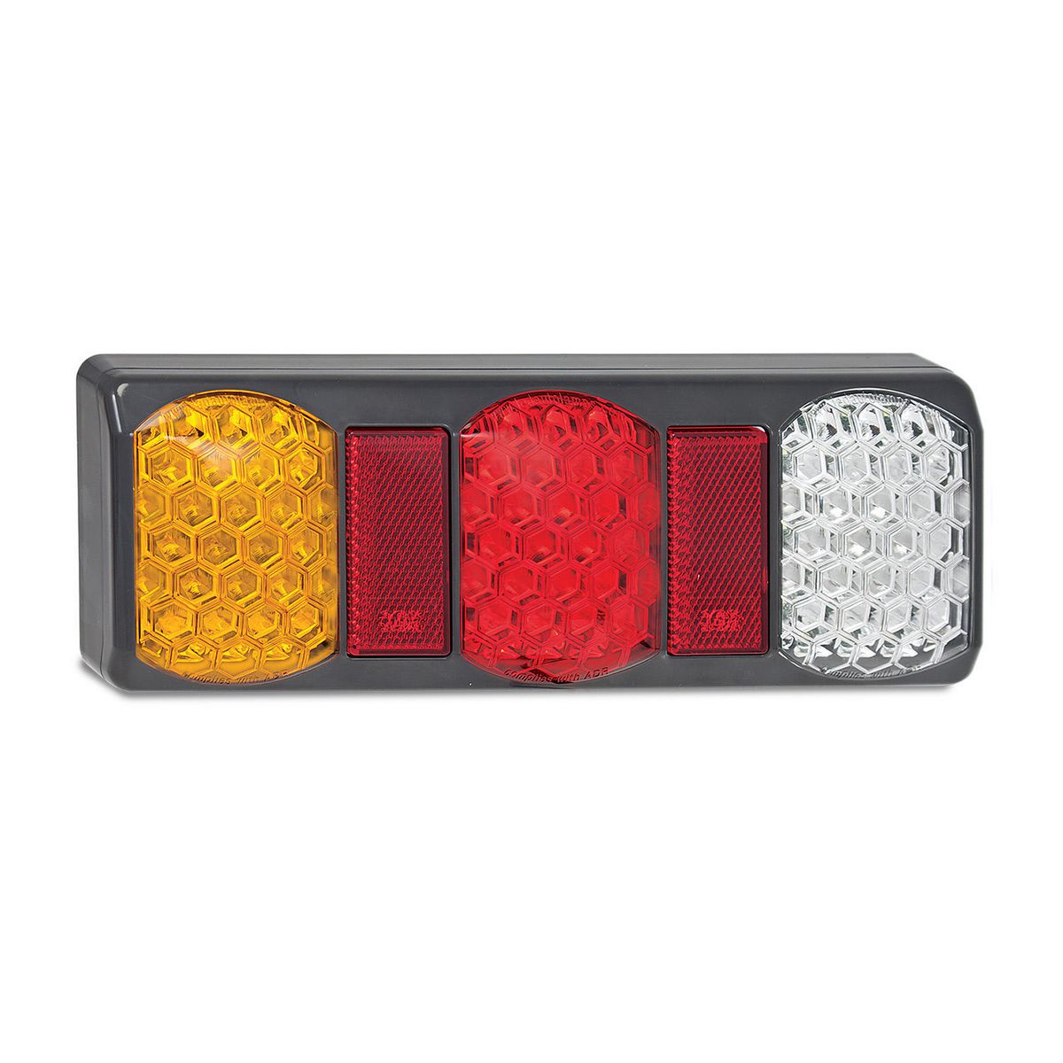 LED Autolamps Multi Volt MaxiLED Rear Combination With Grey Housing And Base - 275GARWM
