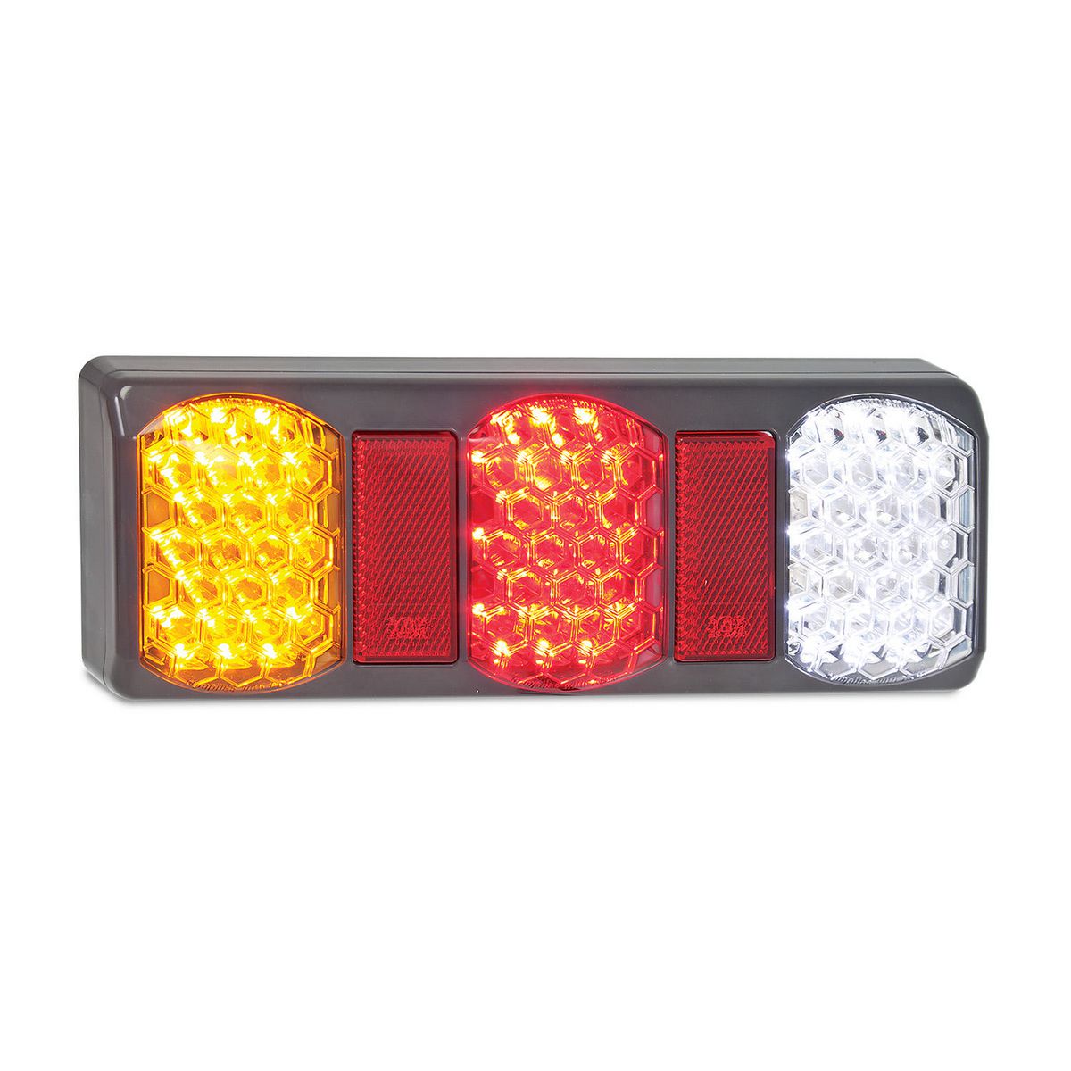 LED Autolamps Multi Volt MaxiLED Rear Combination With Grey Housing And Base - 275GARWM