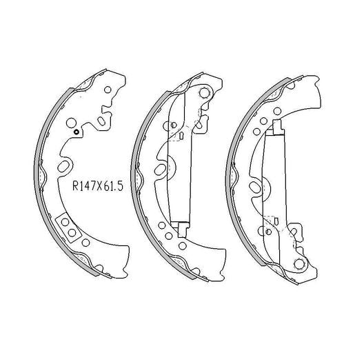 RDA Brake Shoe Set Rear - R1997