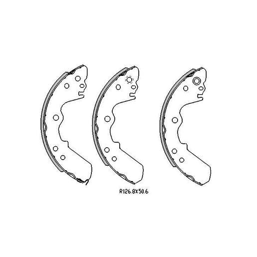 RDA Brake Shoe Set Rear - R1662