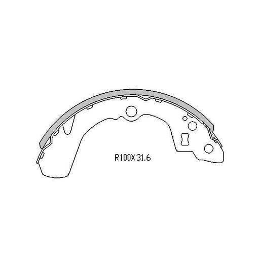 RDA Brake Shoe Set Rear - R1682