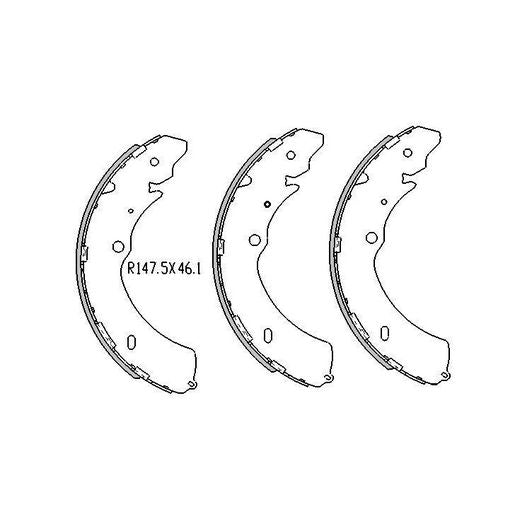 RDA Brake Shoe Set Rear - R1793