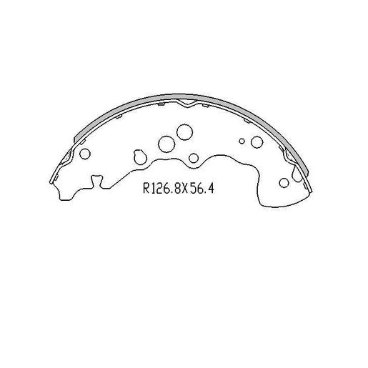 RDA Brake Shoe Set Rear - R2008