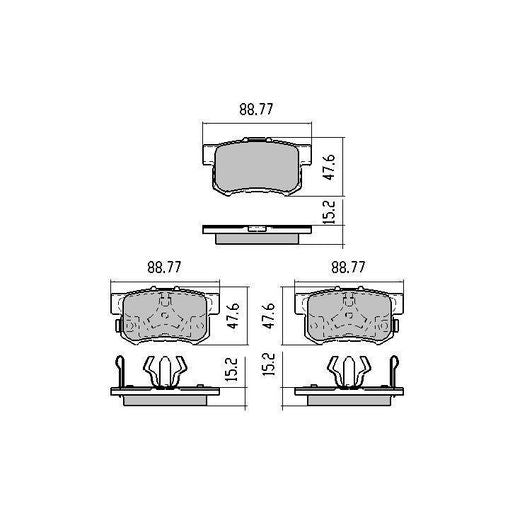 RDA GP Max Brake Pad Set Rear - RDB1728