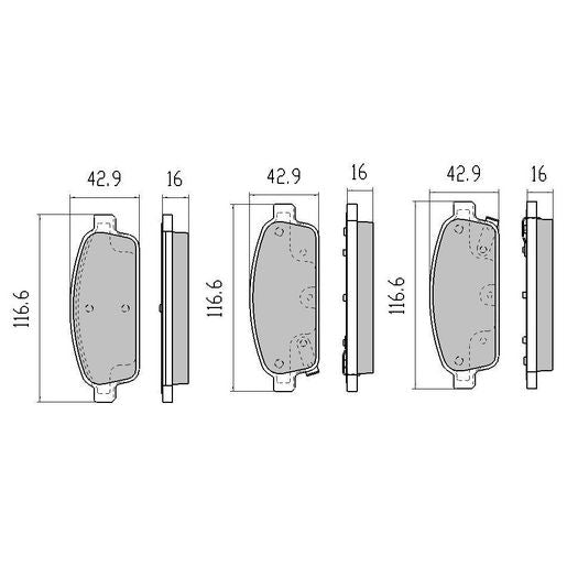 RDA GP Max Brake Pad Set Rear - RDB2069