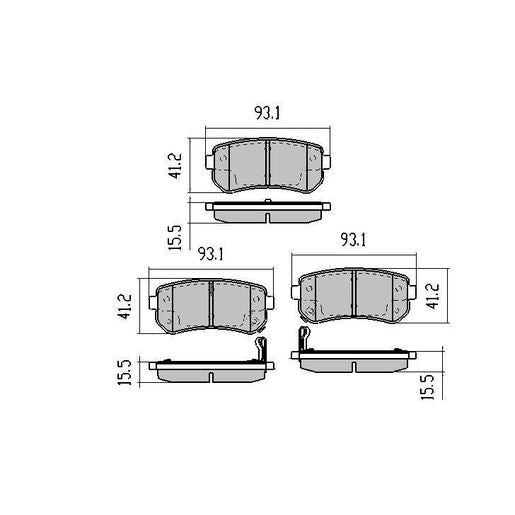 RDA GP Max Brake Pad Set Rear - RDB2090