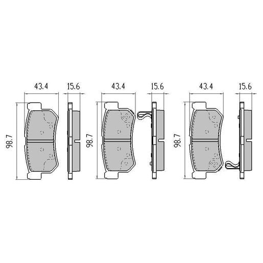 RDA GP Max Brake Pad Set Rear - RDB2114