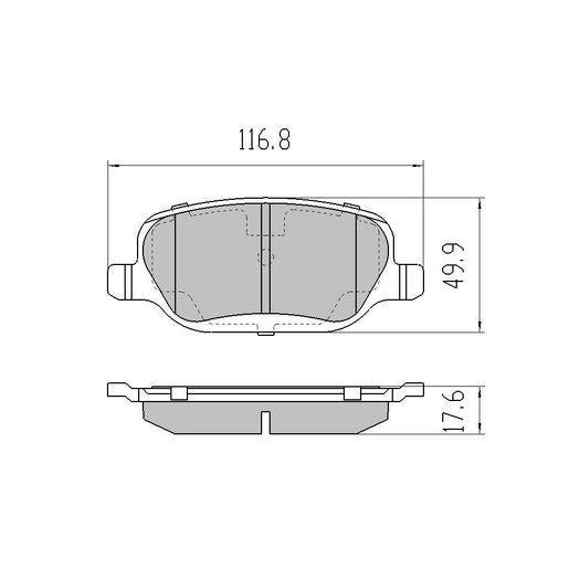 RDA GP Max Brake Pad Set Rear - RDB2129