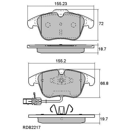 RDA GP Max Brake Pad Set Front - RDB2217