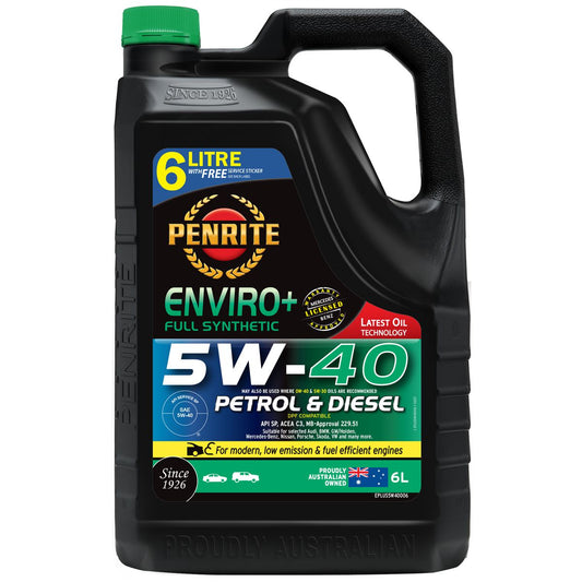 Penrite Enviro+ 5W-40 Engine Oil 6L - EPLUS5W40006