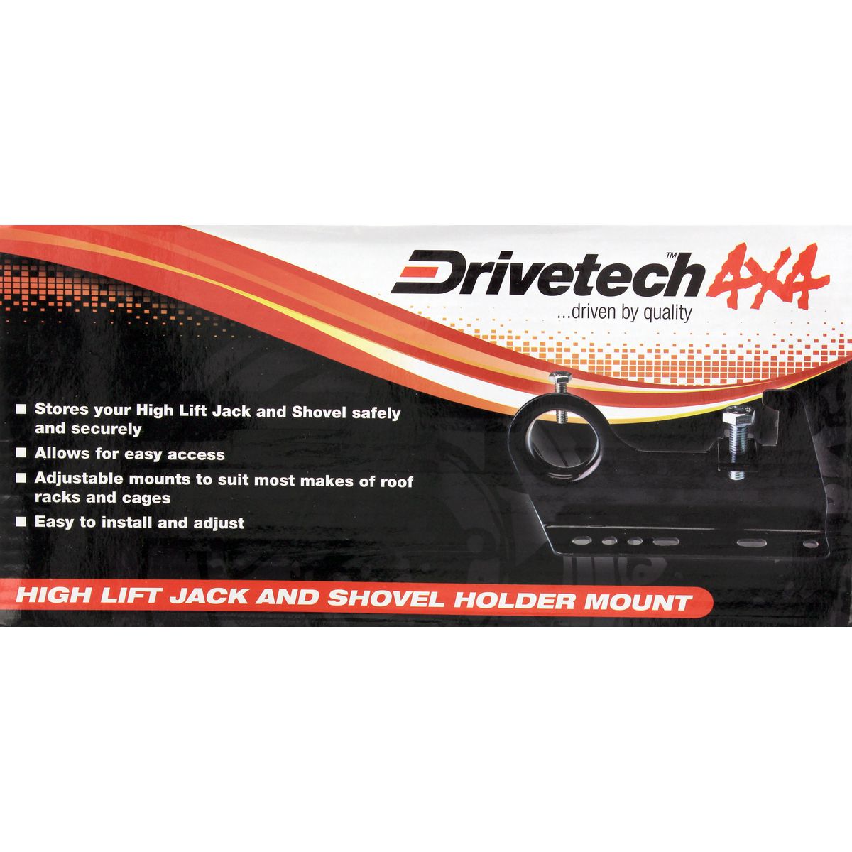 Drivetech 4x4 High Lift Jack/Shovel Holder Mount - DT-HLJSHM