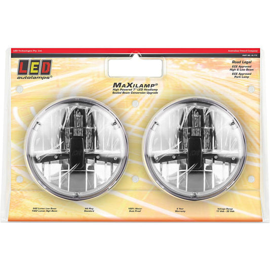 LED Autolamps 7inch LED Headlight Pack Of 2 - HL175