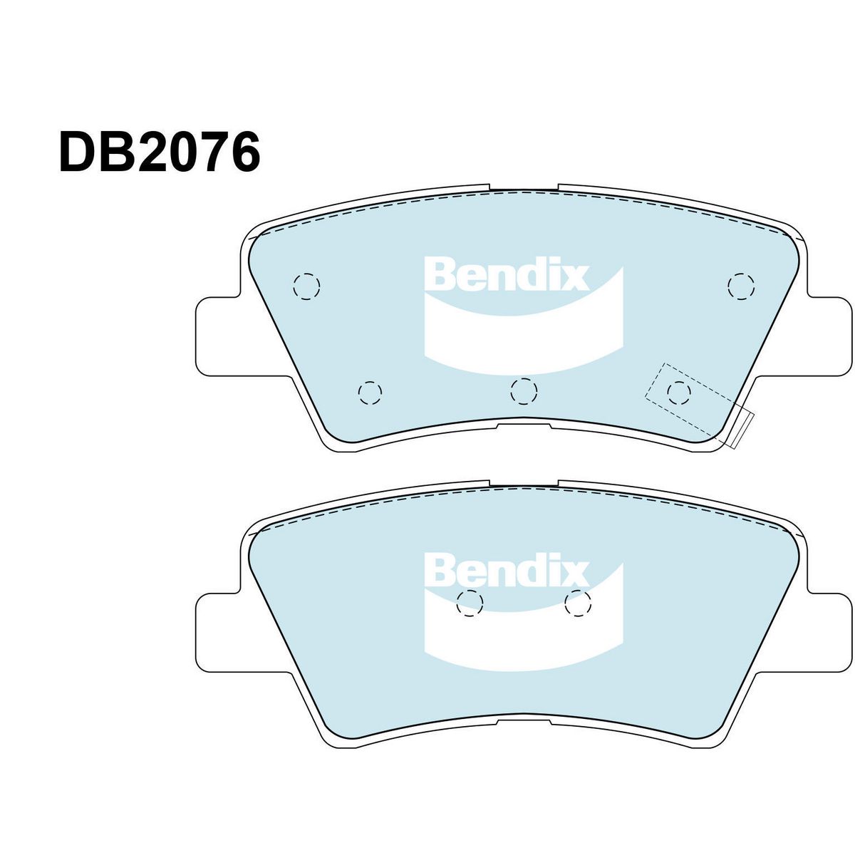 Bendix General CT Brake Pads Set Rear - DB2076GCT