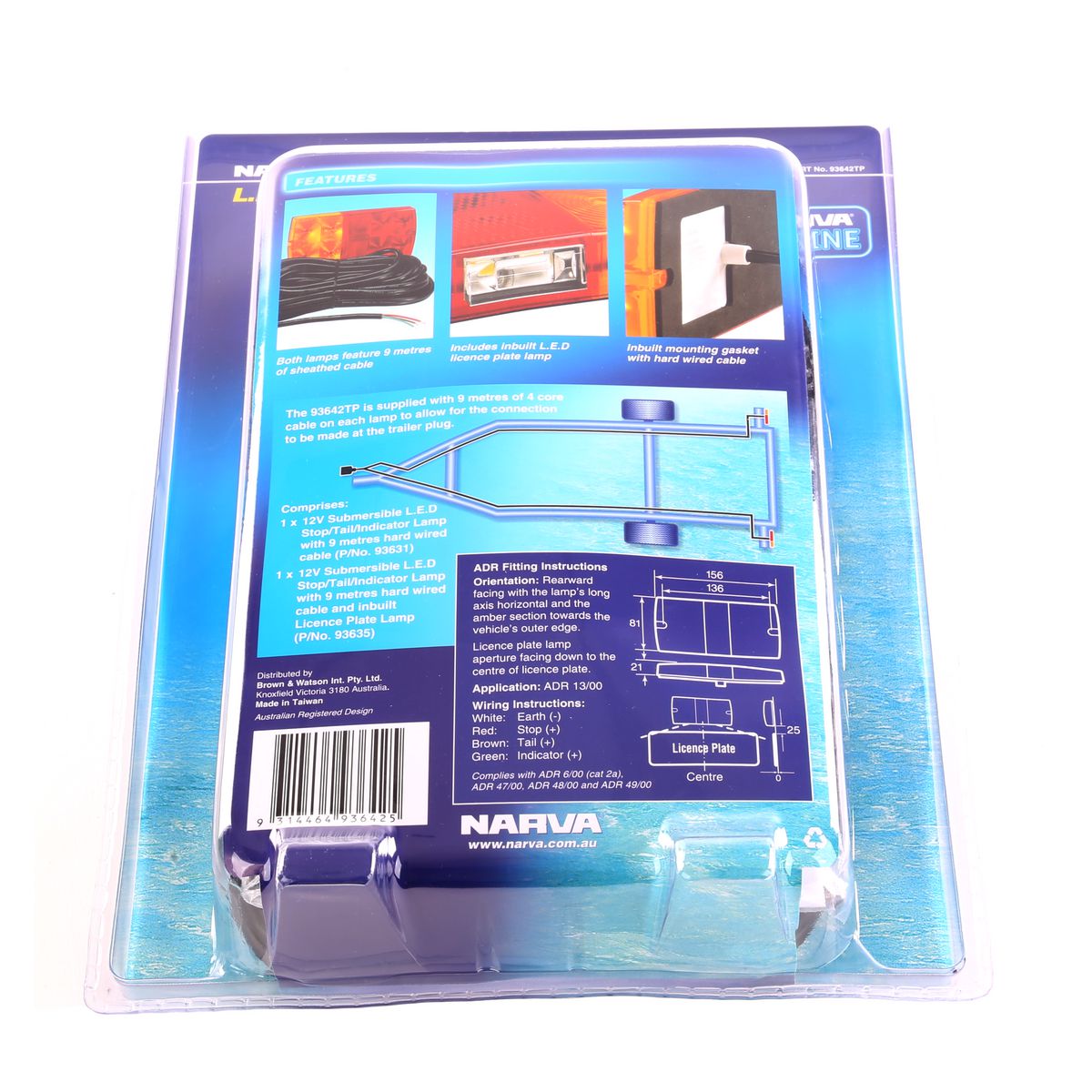 Narva Trailer Lamp Kit Submersible 12V - 93642TP