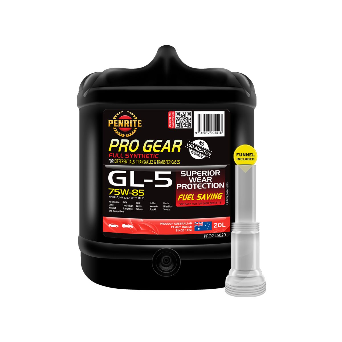 Penrite Pro Gear GL5 75W-85 Gear Oil 20L - PROGL5020
