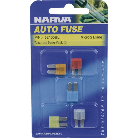 Narva Micro 2 Blade Fuse Assortment 5 Pack - 52400BL